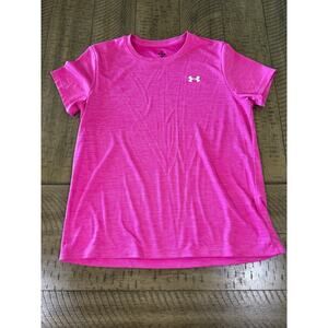 Under Armour HeatGear T Shirt Women’s M Pink Athletic Workout